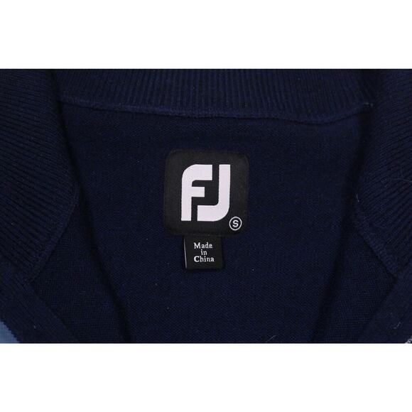 Footjoy Blue Tech and Knit 1/4 Quarter Zip Pullover Men's Small - Picture 8 of 11